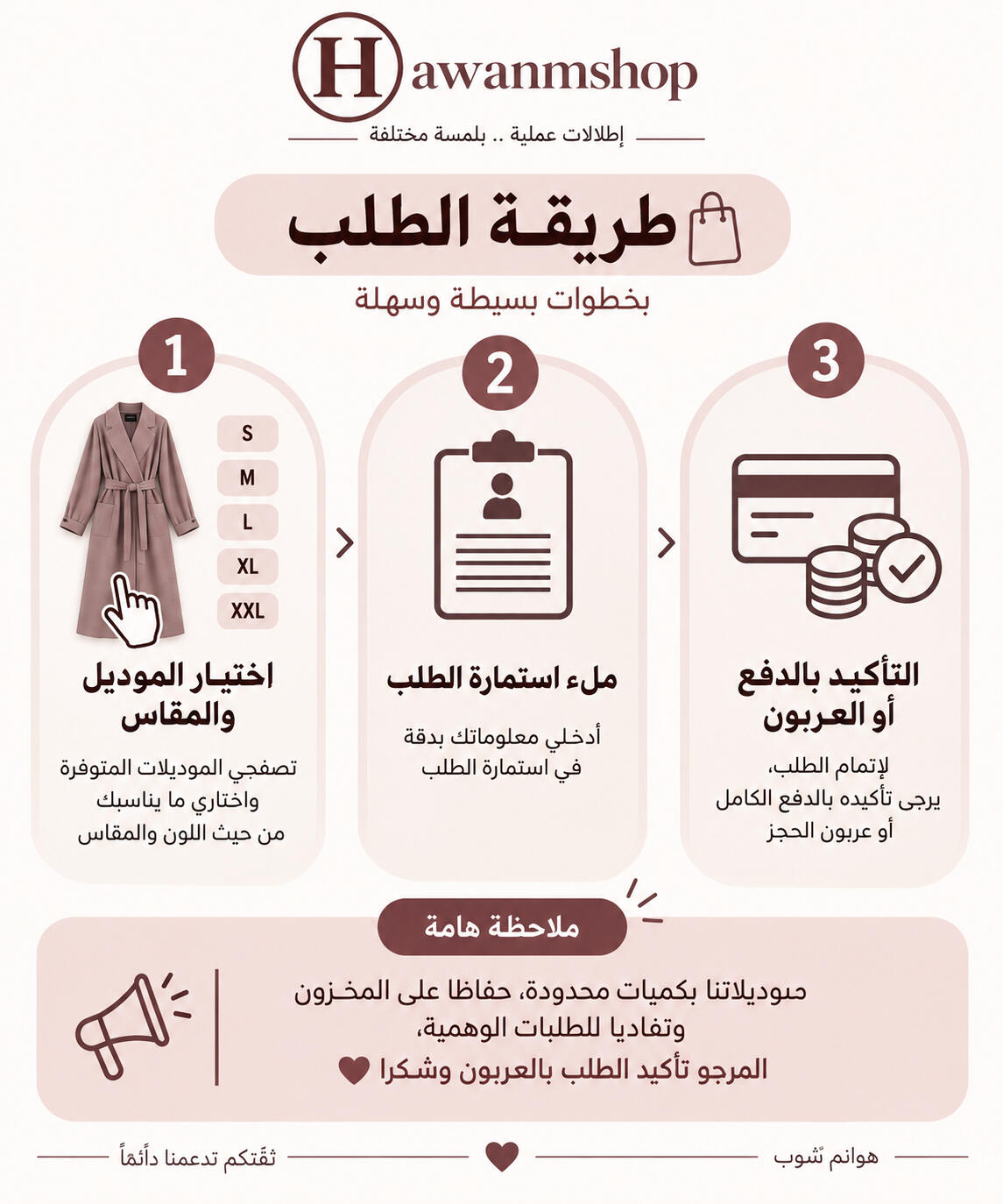 طريقة الطلب